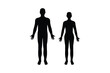 © Picmatic King - Silhouettes of Male and Female Human Bodies, Vector Illustration on White Background
