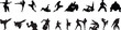© Madusanka - Martial arts silhouette vector format.