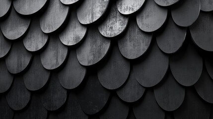 Futuristic 3D Mosaic Wall Art: Shiny Concrete Texture with Fish Scale Pattern