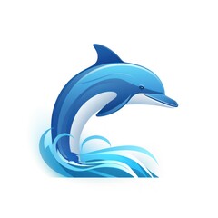 Dolphin on white background