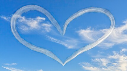 Wall Mural - white clouds creating a soft, natural frame around a vibrant blue sky. the open center is perfect fo