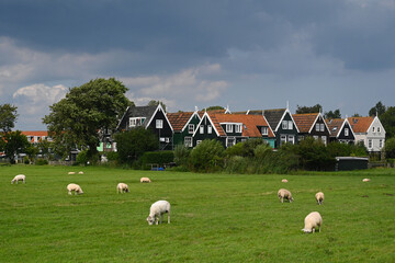 Marken, Netherlands. Marken is a village in the Waterland and Zaan Region, North Holland, Netherlands on a peninsula in the IJsselmeer lake.