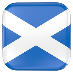 Wall Mural - Scotland square flag icon with transparent background