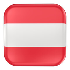 Wall Mural - Austria, square flag icon with transparent background