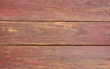 Wooden background from old red boards. Copy space