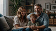 © Ivan - happy family at home Generative ai