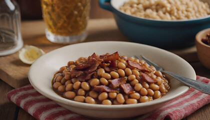 Wall Mural - maple baked beans with bacon