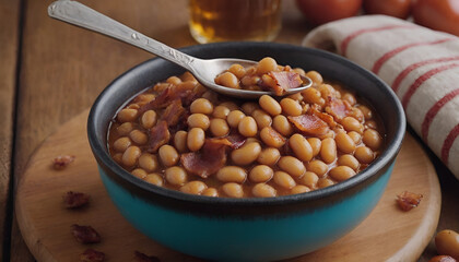 Wall Mural - maple baked beans with bacon