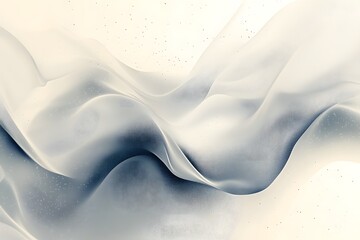 Wall Mural - Abstract flowing waves in soft tones 