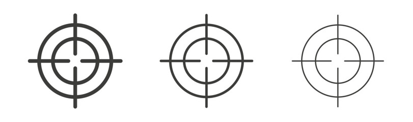 Aim liner icon vector set.