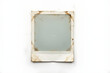 © InspirationDesign - Vintage Polaroid photo frame with frosted blue background, distressed style, copy space