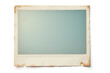 © InspirationDesign - Vintage photo frame with frosted blue background, distressed edges, copy space