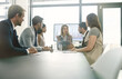 © ThurstanJam/peopleimages.com - Meeting, brainstorming and business people in office with graphic and confidence, collaboration and support. Discussion, diversity and team of corporate accountants with finance, planning and group