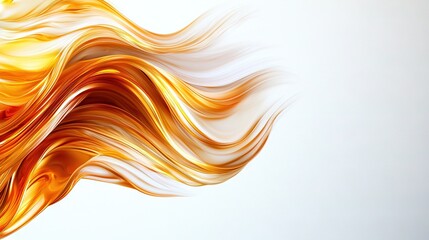 Wall Mural -   Orange-white wavy background Light blue sky in background