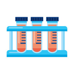 Poster - laboratory test tubes on rack