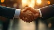 © Business Pics - Businessman handshake for teamwork of business merger and acquisition,successful negotiate,hand shake,two businessman shake hand with partner to celebration partnership and business deal concept