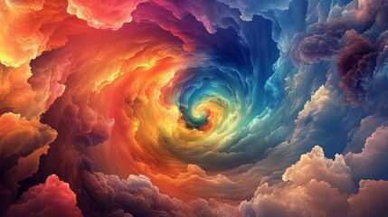 A mesmerizing image showcases a vibrant swirl of colors, creating an otherworldly spectacle that resembles the vivid hallucinations of a psychedelic journey.