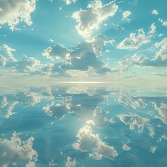 Poster - Reflected Clouds and Serenity