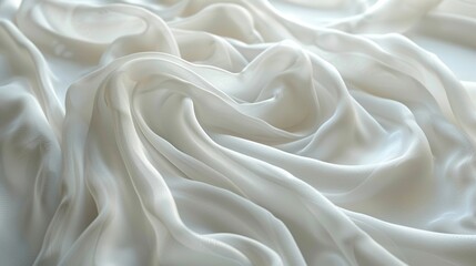 Poster - Draped White Fabric Texture