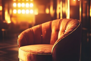 A close-up of a chic Art Deco interior with geometric patterns, luxurious materials like velvet and gold accents, and vintage-inspired furnishings