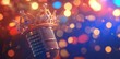 © Halina Berah - An award ceremony, a concert of the best singer, and a king of pop rock music concept background.
