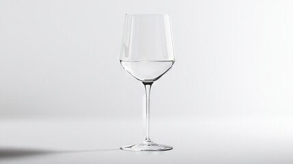 Sticker -   A detailed image of a glass of wine against a clean backdrop, showing the reflection beneath