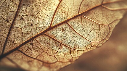 Poster -   Close-up shot of a textured leaf, resembling a vein with shades of brown and yellow