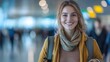 © Іван Ніколов - Smiling woman walking with bag in airport