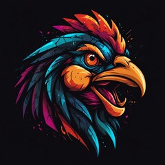 Canvas Print - Vibrant Rooster Illustration