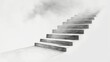 © Zhanna - A sketch of a stairway disappearing into the mist and clouds, evoking a sense of mystery and infinite possibilities. The black and white tones add to the ethereal, dreamlike quality of the image.