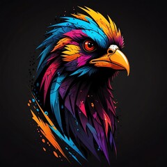 Poster - Abstract Colorful Eagle Illustration