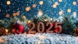 © Jane Kelly - Christmas background year 2025. New Year 2025 background