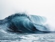 © julija - crisp sea wave crashing against a smooth white background, capturing the essence of movement and tranquility in nature, evoking feelings of freshness and calm