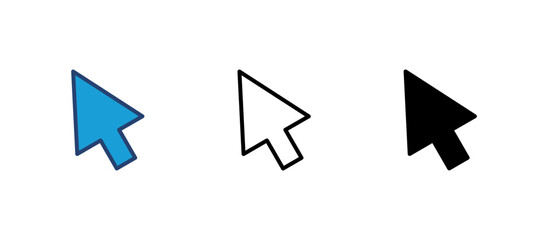 Click icon vector. pointer arrow icon. cursor icon vector