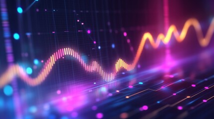 Leinwandbilder - Colorful Abstract Data Visualization Background