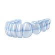 © Earny - Clear aligners for teeth straightening, dental treatment, orthodontic care, white isolate background.