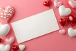 © Downloads - Elegant Valentine s Day Banner Design with Romantic Elements and Empty Title Space