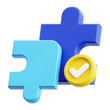 © idrixel - 3d problem solving icon. Ideal for concepts of teamwork and completion