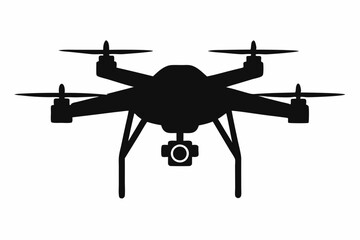 Wall Mural - Drone silhouette vector, drone camera icon silhouette vector illustration	
