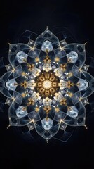 Wall Mural - A stunning mandala design featuring intricate patterns and glowing elements, perfect for art and decoration.