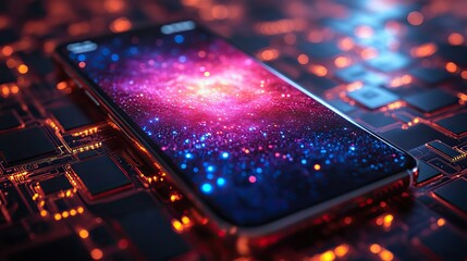 Concept of mobile phone telecommunication technology showing its importance in modern communication.