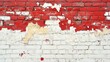 © Arifin Studio - A red brick wall with white paint peeling off, creating a distressed and textured surface.