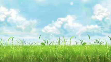 Grassland and Green Grass Background - a serene and natural visual. The grassland with lush green grass creates a peaceful and captivating scene