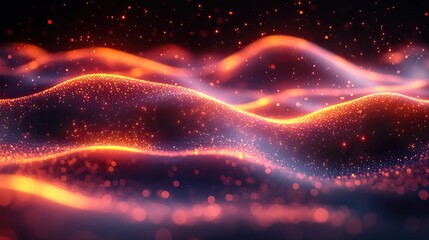 Wall Mural - modern glowing wave background with dynamic wave lines, symbolizing futuristic technology and audio 