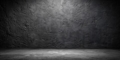 Abstract black wall texture with rough concrete floor, perfect for background or wallpaper design, texture, black, wall