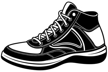 Sticker - A vector of simple glyph shoes icon