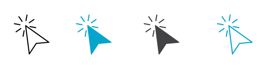 click icon set for web and mobile app