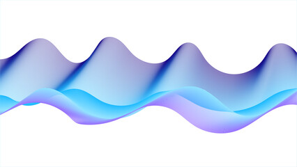 Wall Mural - Abstract vertical wavy stripes on white background isolated. Abstract background with blue and purple wave lines on white.