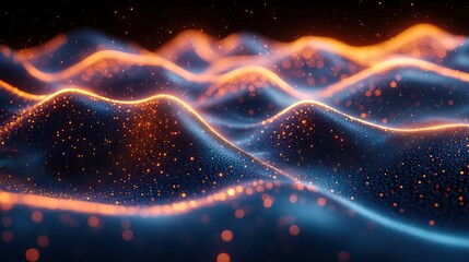 Wall Mural - An abstract generative image showcases artificial intelligence’s role in climate change, blending digital design with environmental impact.