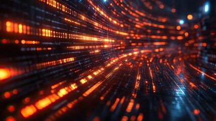 Wall Mural - an abstract technology background featuring programming code, ideal for representing the world of so